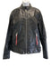 Diesel Size XXL Black Leather Zip Pockets Zip Up Men's Jacket Black / XXL
