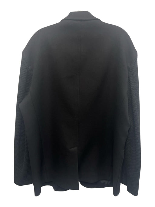 Versace Collection Black Cotton Blend Solid Patch Pocket 2 Button Men's Blazer Black / 54