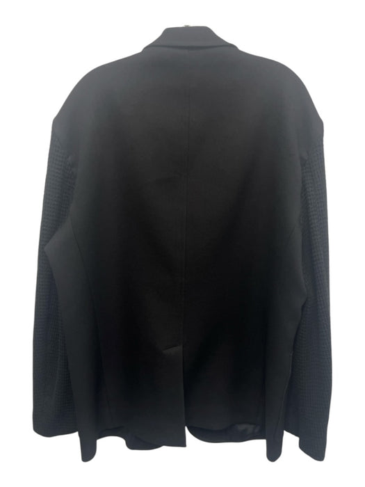 Versace Collection Black Cotton Blend Solid Patch Pocket 2 Button Men's Blazer Black / 54