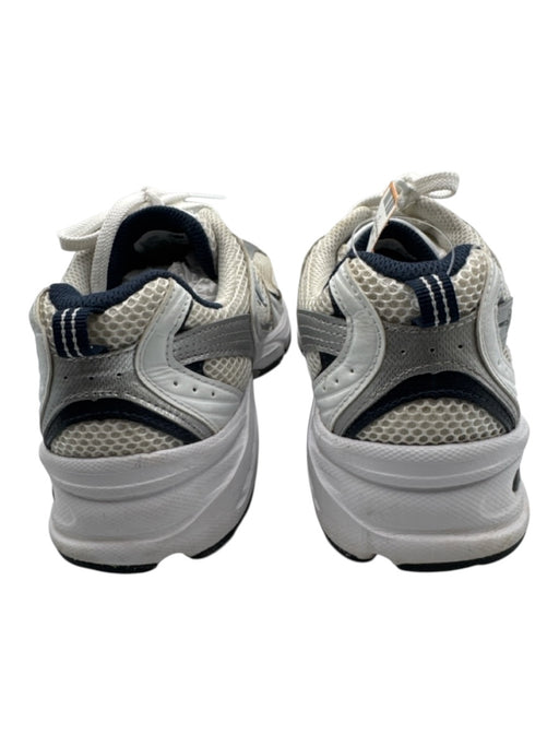 New Balance Shoe Size 9 Silver, Blue, White Synthetic Knit Lace Up Sneakers Silver, Blue, White / 9