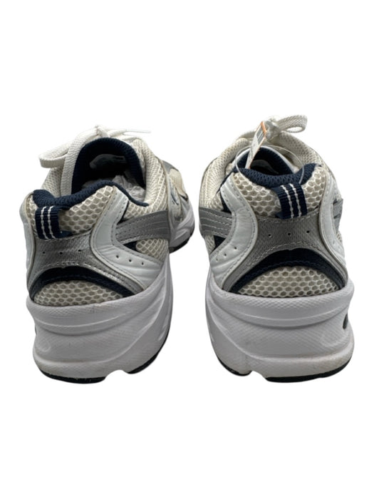 New Balance Shoe Size 9 Silver, Blue, White Synthetic Knit Lace Up Sneakers Silver, Blue, White / 9