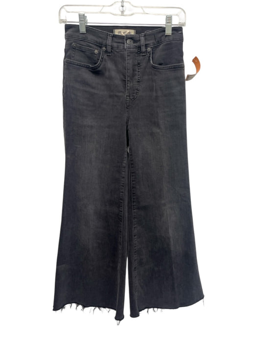 Madewell Size 25 Gray Wash Cotton & Polyester Zip Fly High Rise Wide Leg Jeans Gray Wash / 25