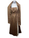 Michaelangelo Size 2 Taupe Brown & White Polyester Strapless Side Slit Gown Taupe Brown & White / 2