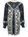 Cleobella Size S Blue, Black, Multi Cotton Abstract Floral Darted Dress Blue, Black, Multi / S