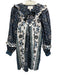 Cleobella Size S Blue, Black, Multi Cotton Abstract Floral Darted Dress Blue, Black, Multi / S