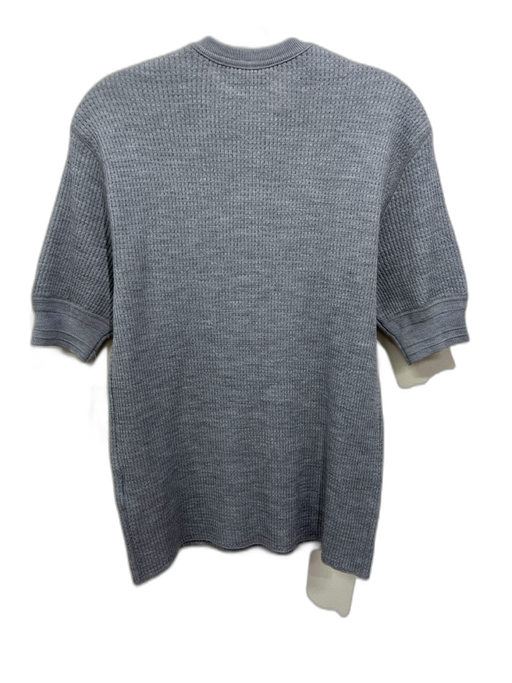 Vis A Vis Size 1/S Gray Wool Knit Half Sleeve Top Gray / 1/S