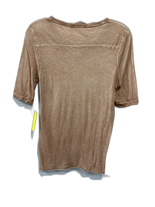 Humanoid Size L Beige Cotton Thin Heathered T-Shirt Top Beige / L