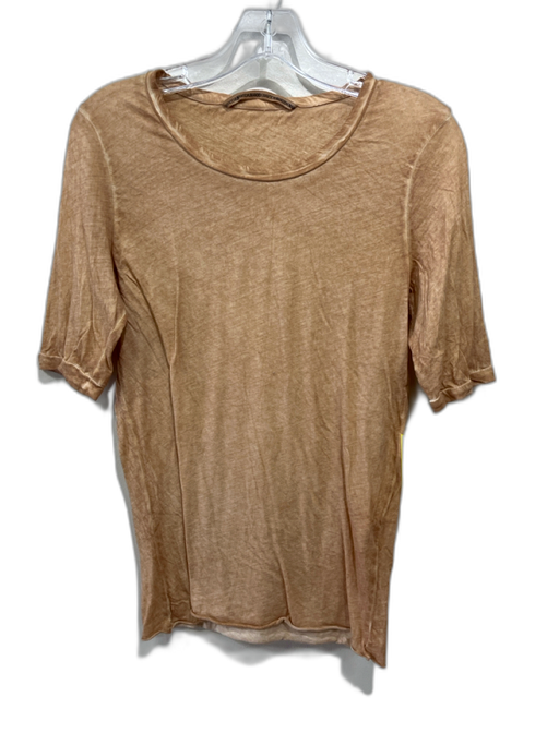 Humanoid Size L Beige Cotton Thin Heathered T-Shirt Top Beige / L