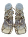 Paris Texas Shoe Size 39 Beige & Brown Leather Snake Skin Square Toe Sandals Beige & Brown / 39