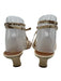 Paris Texas Shoe Size 39 Beige & Brown Leather Snake Skin Square Toe Sandals Beige & Brown / 39