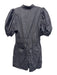 Hunter Bell Size 8 Black Cotton Short Balloon Sleeve Zip & Button Collar Romper Black / 8