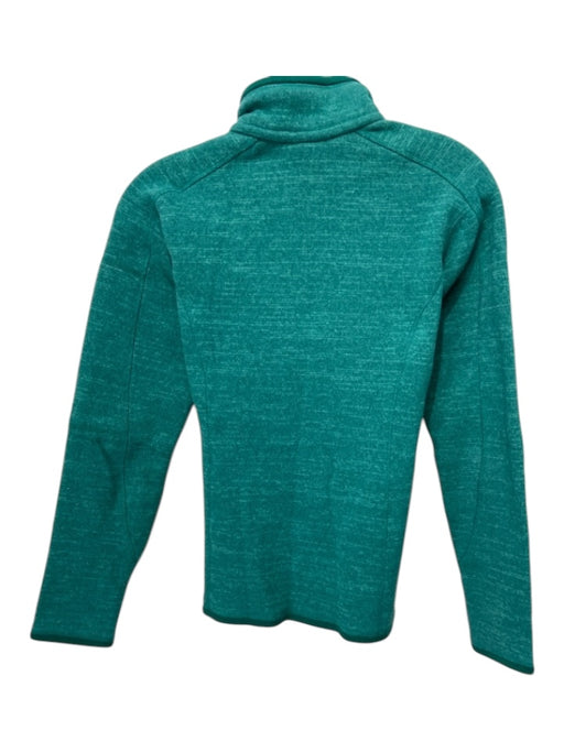 Patagonia Size Medium Green Polyester 3/4 zip Mock Collar Trim Sweater Green / Medium