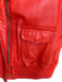 St. John Size S Tomato Red Leather Long Sleeve Elastic Waist Full Zip Jacket Tomato Red / S