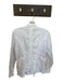 J. McLaughlin Size S White Linen Long Sleeve Button Down Front Pockets Jacket White / S