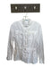 J. McLaughlin Size S White Linen Long Sleeve Button Down Front Pockets Jacket White / S