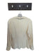 Nanushka Size M Cream Acetate Blend Long Sleeve Full ZIp Gold Hardware Jacket Cream / M