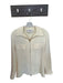 Nanushka Size M Cream Acetate Blend Long Sleeve Full ZIp Gold Hardware Jacket Cream / M