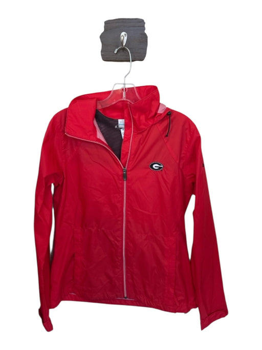 Columbia Red & Black Nylon Hood UGA Full Zip Athletic Raincoat Red & Black / M