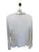 Luxeire Size M White Recycled Polyester Long Sleeve Collar Button Down Top White / M