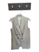 Club Monaco Size M Oatmeal Linen Blend Sleeveless Double Breast Long Jacket Oatmeal / M