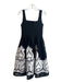 Gracia Size S Black & White Polyester Mesh Floral Applique Sleeveless Dress Black & White / S