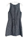 Milly Size 8 Black & White Polyester Blend Tweed Sleeveless Round Neck Dress Black & White / 8