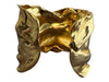 Karine Sultan Gold Gold Plated Foil Crumpled Adjustable Cuff Bracelet Gold