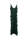 BHLDN BY ANTRHOPOLOGIE Size 6 Green Viscose Chiffon Diagonal Ruffles Midi Dress Green / 6