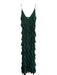 BHLDN BY ANTRHOPOLOGIE Size 6 Green Viscose Chiffon Diagonal Ruffles Midi Dress Green / 6