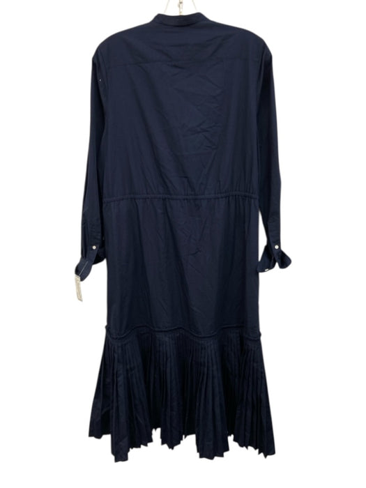 Polo Ralph Lauren Size 2 Navy Cotton Blend Long Sleeve Button Up Dress Navy / 2