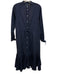 Polo Ralph Lauren Size 2 Navy Cotton Blend Long Sleeve Button Up Dress Navy / 2