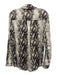 Le Superbe Size 2 snake print Polyester Long Sleeve Button Up & Collar Dress snake print / 2
