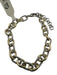 No Brand Silver & Gold Two Tone Cable link Textured Lobster Clasp Bracelet Silver & Gold