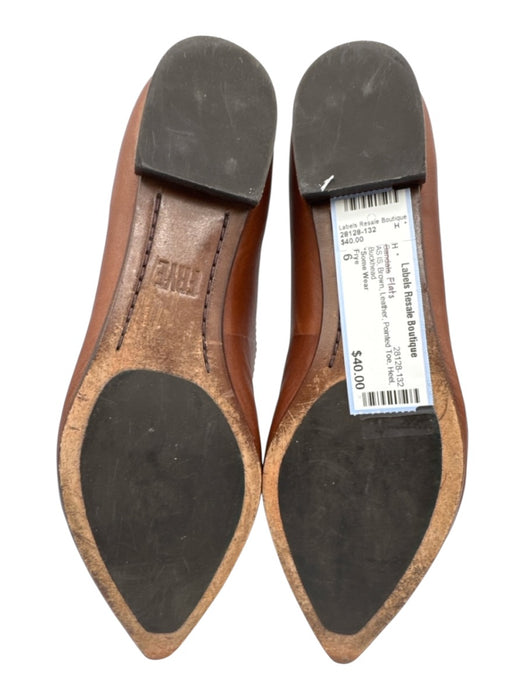 Frye Shoe Size 6 Brown Leather Pointed Toe Heel Flats Brown / 6