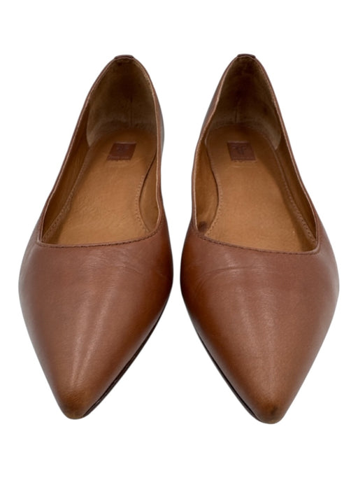 Frye Shoe Size 6 Brown Leather Pointed Toe Heel Flats Brown / 6