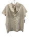 Maria + Cornejo Size 6 White Cotton Cap Sleeve Seersucker Split Neck Top White / 6