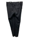 Alice + Olivia Size 4 Black Rayon Blend Pinstripe Mid Rise Straight Cut Pants Black / 4