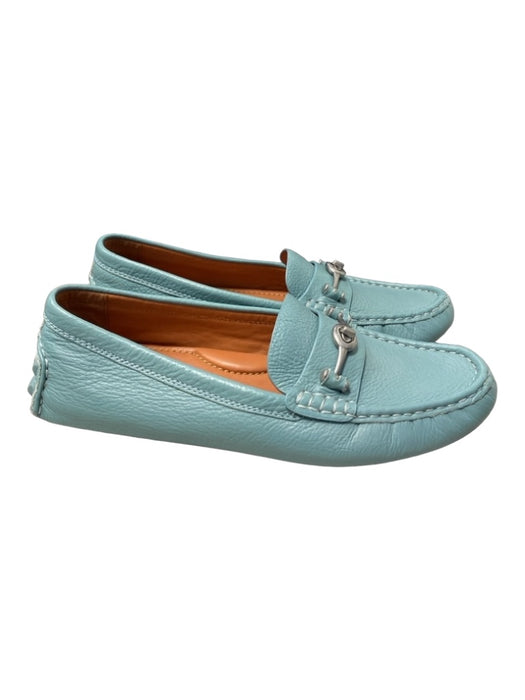 Coach Shoe Size 10 Teal Blue Leather Turnlock Buckle Detail Almond Toe Shoes Teal Blue / 10