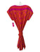 Trina Turk Size 2 Orange & Pink Silk Abstract Scoop Neck Button Dress Orange & Pink / 2