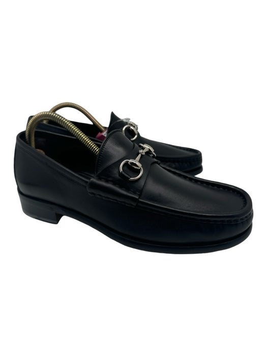 Gucci Shoe Size 8D Black Leather Solid loafer Men's Shoes 8D