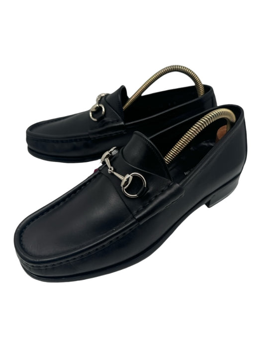 Gucci Shoe Size 8D Black Leather Solid loafer Men's Shoes 8D