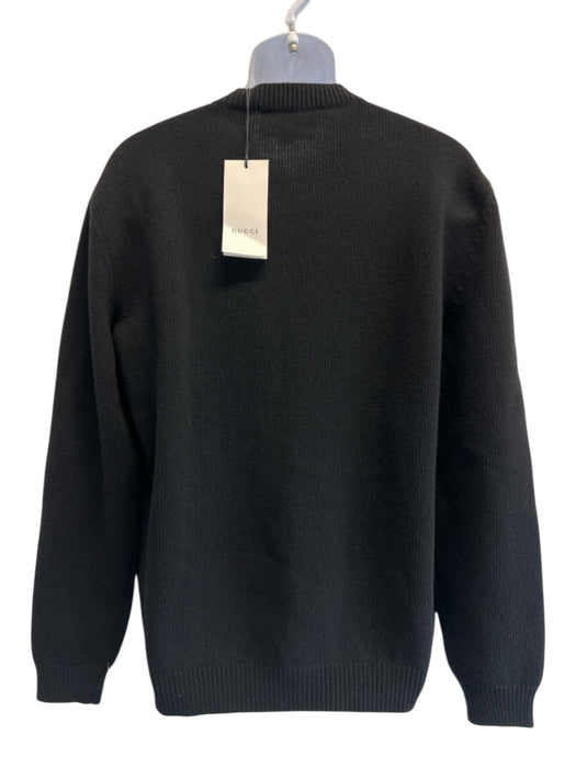 Gucci NWT Size XL Black & Red Wool Words Crew Men's Sweater Black & Red / XL