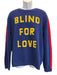 Gucci NWT Size XL Blue & Yellow Wool Blend Words Crew Men's Sweater Blue & Yellow / XL