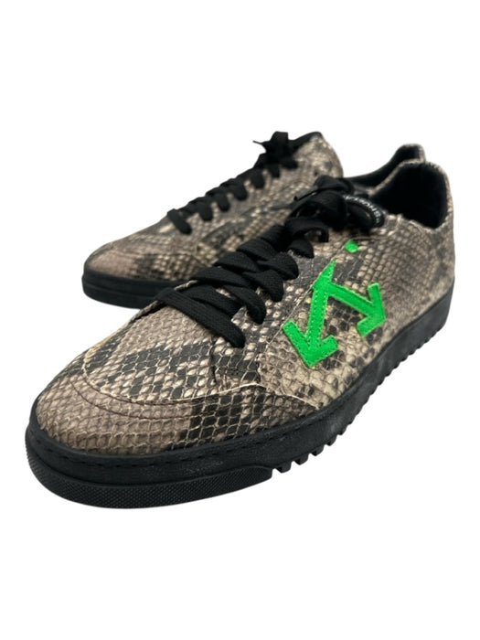 Off White Shoe Size 42 Tan Snakeskin Solid Sneaker Men's Shoes Tan / 42