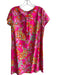 Jude Connally Size M Pink Nylon & Spandex Peacock Round Neck short sleeve Dress Pink / M