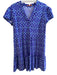 Jude Connally Size M Purple Nylon & Spandex V Neck Geometric Above Knee Dress Purple / M