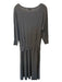 Michael Stars Size L Gray Polyester Blend Long Sleeve Front Tie Maxi Dress Gray / L