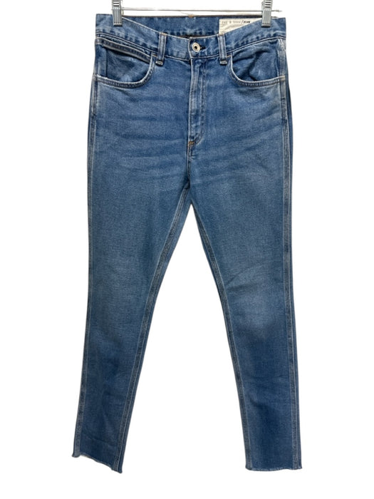 Rag & Bone Size 28 Medium Wash Cotton Denim Zip Fly High Rise Slim Fit Jeans Medium Wash / 28