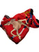 Hermes Red & Blue Missing Fabric Tag horses scarf Red & Blue / L