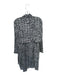 Donna Karan Size 10 White & Black Polyester Long Sleeve Zebra Front Tie Dress White & Black / 10